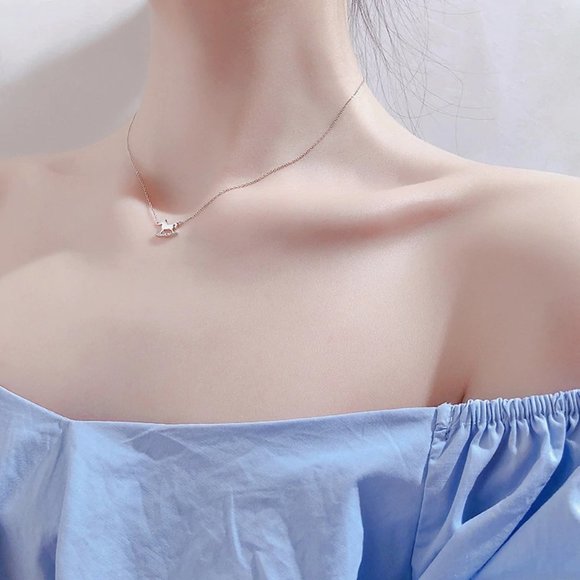 *NEW 925 Sterling Silver Diamond Horse Necklace - Picture 11 of 14